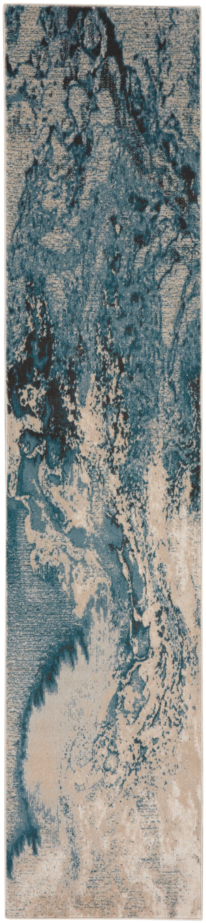 Maxell MAE08 Ivory Teal Rug - Runner