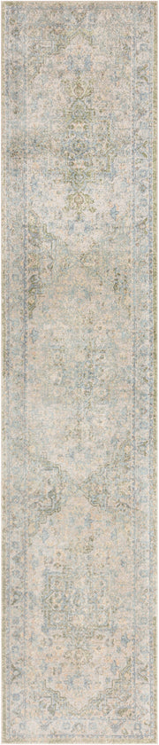 Astra Machine Washable ASW12 Blue Green Rug - Runner