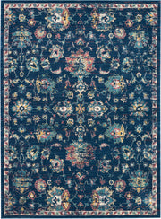 Fusion FSS15 Navy Pink Rug - Rectangle