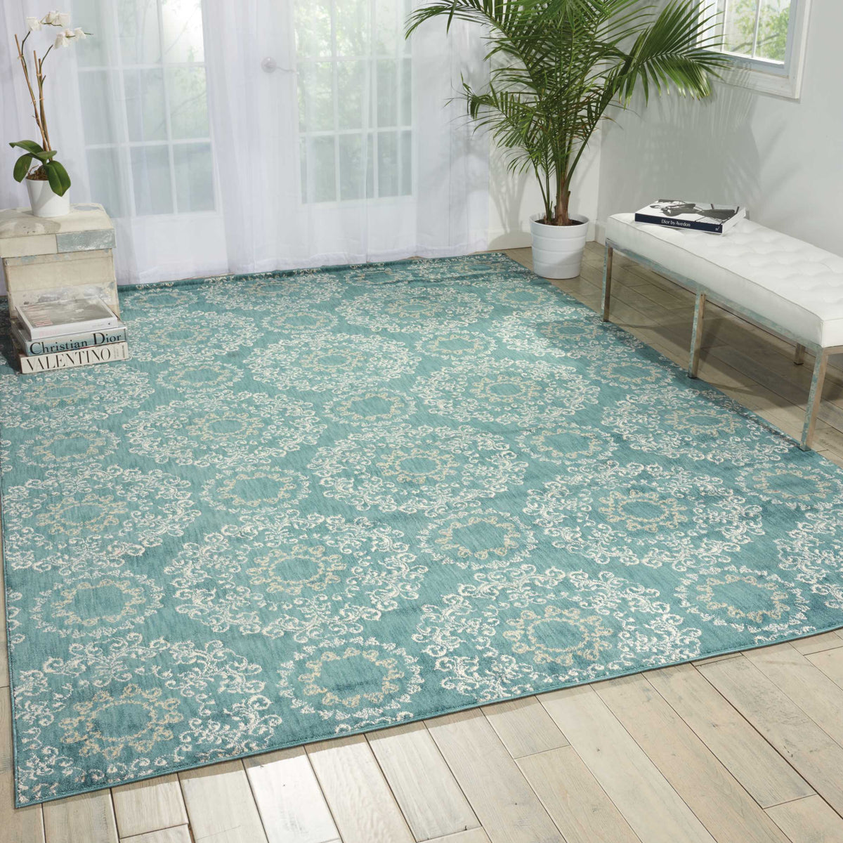 Tranquility TNQ03 Aqua Rug - room scene