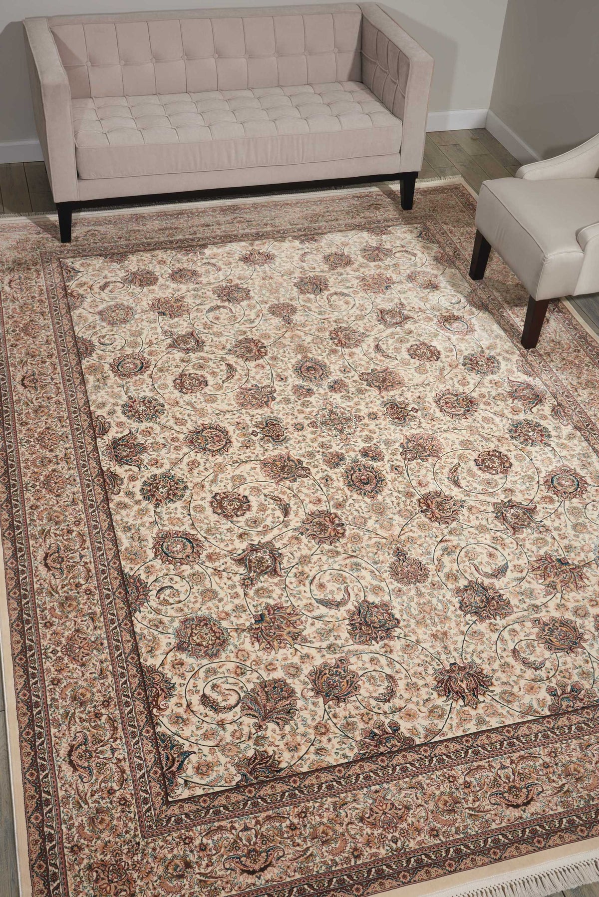 Persian Palace PPL03 Cream Rug - room scene