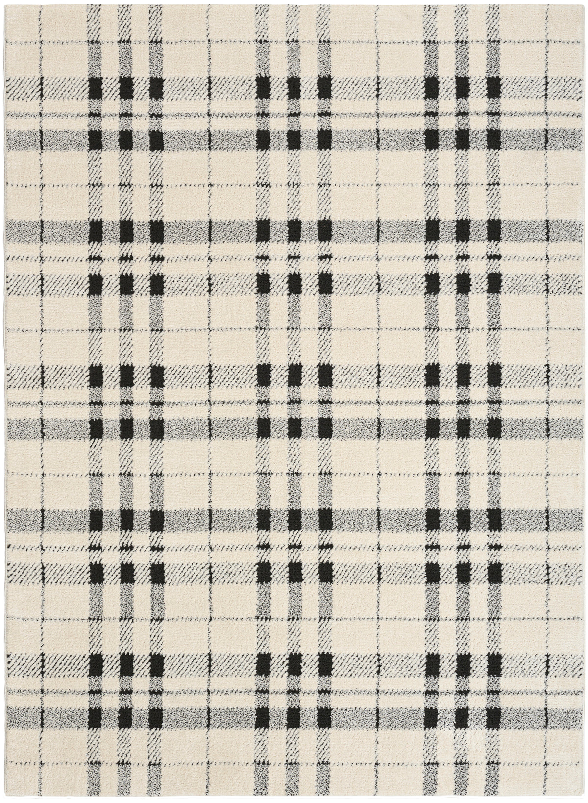 Modern Comfort MNC04 Ivory Black Rug - Rectangle