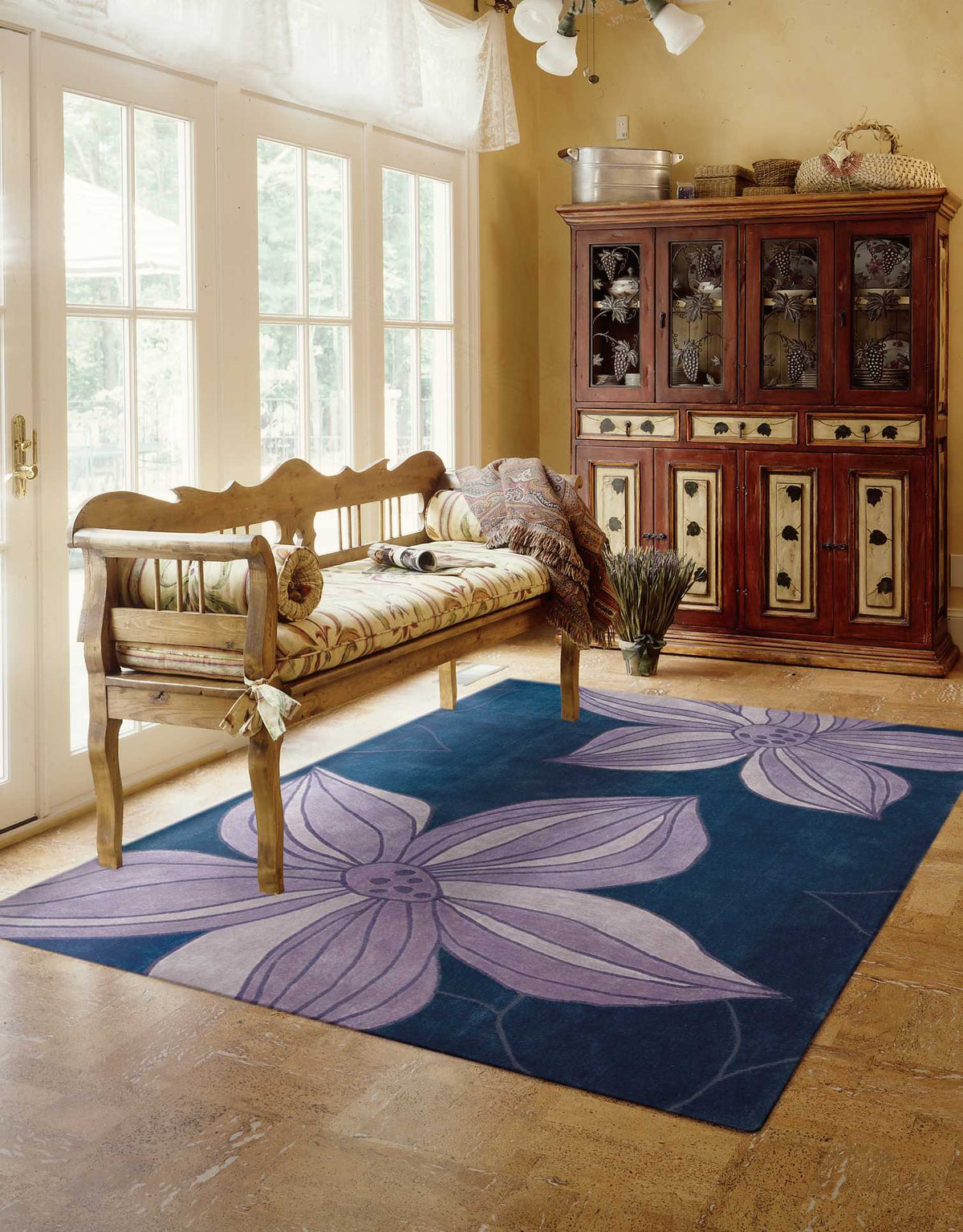 Contour CON19 Blue Rug - room scene