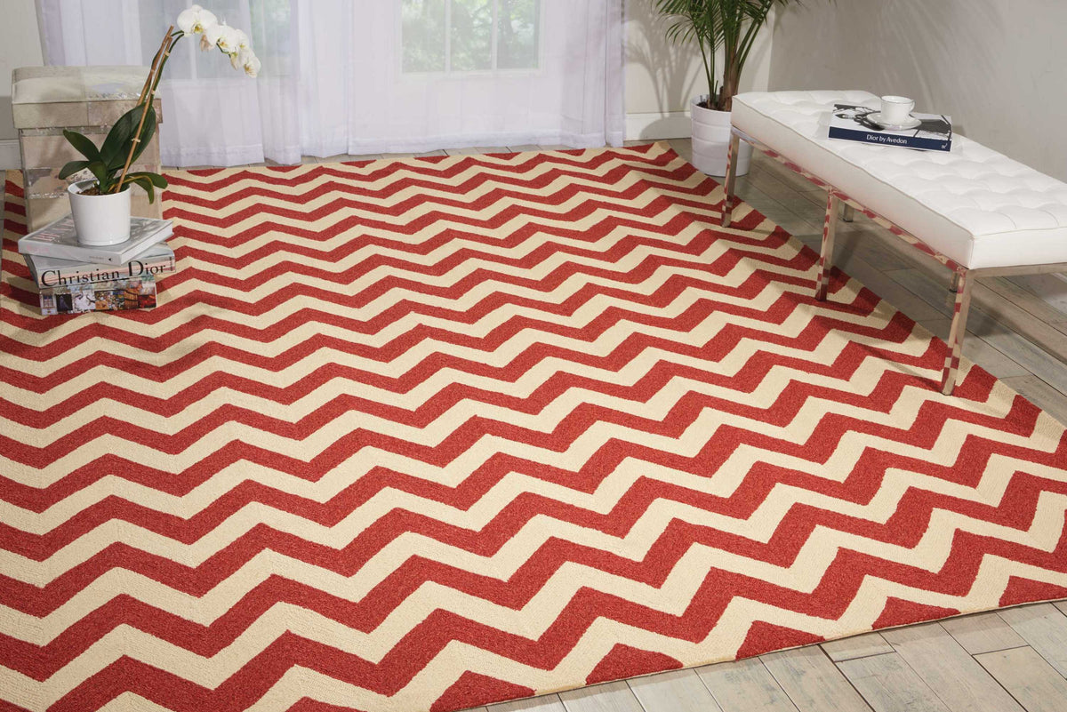 Portico POR03 Red Rug - room scene