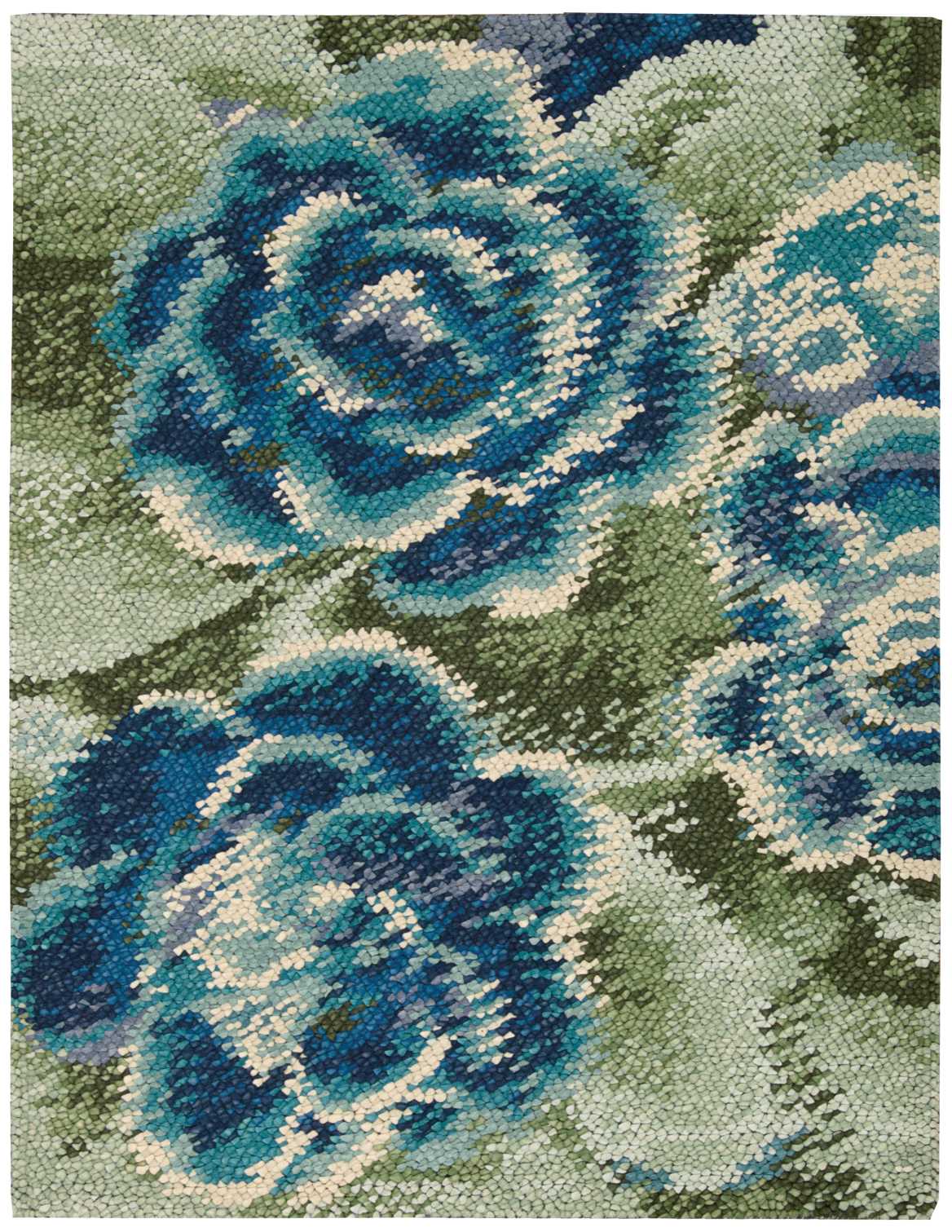 Impressionist IMPR1 Green Blue Rug - Rectangle