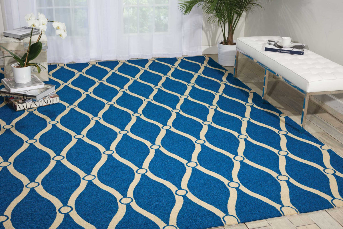 Portico POR02 Navy Rug - room scene