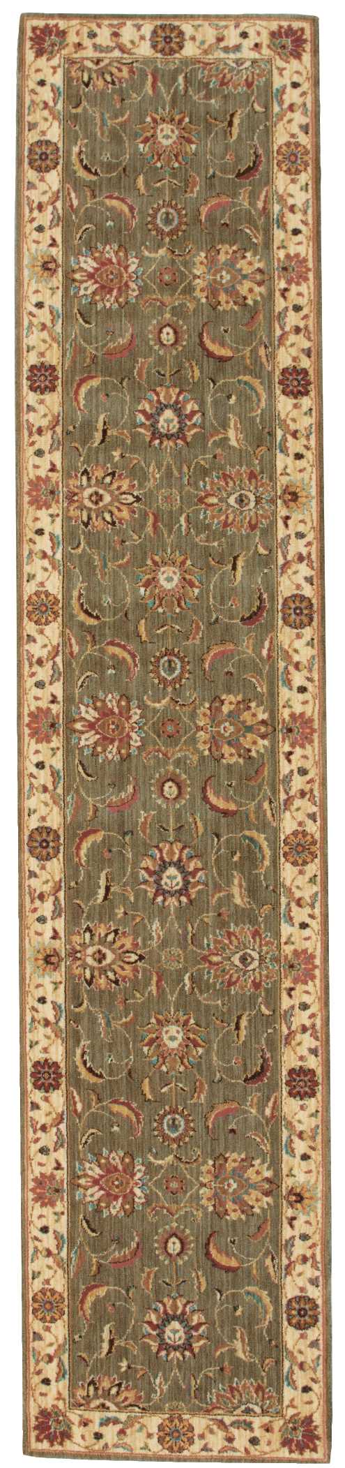 Living Treasures LI04 Green Rug - Runner