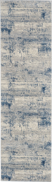 Rustic Textures RUS10 Ivory Blue Rug - Runner