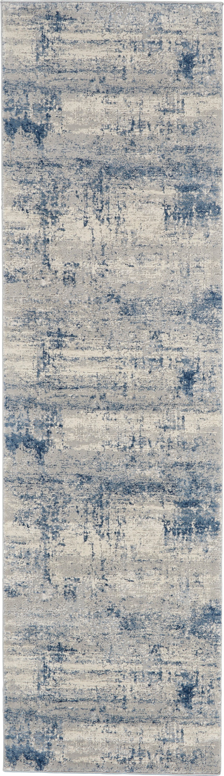 Rustic Textures RUS10 Ivory Blue Rug - Runner