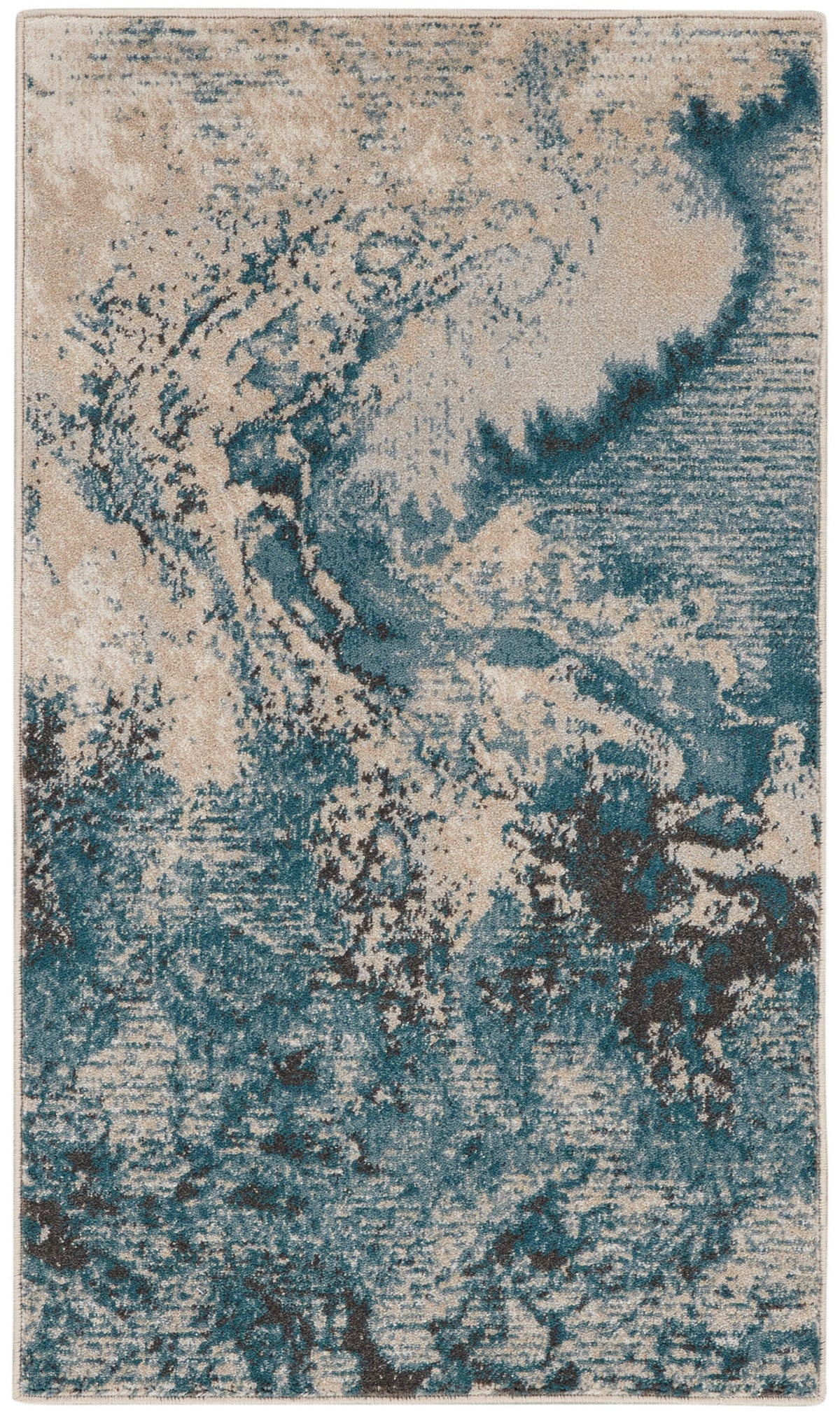 Maxell MAE08 Ivory Teal Rug - Rectangle