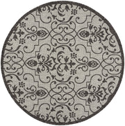 Country Side CTR04 Ivory Charcoal Rug - Round