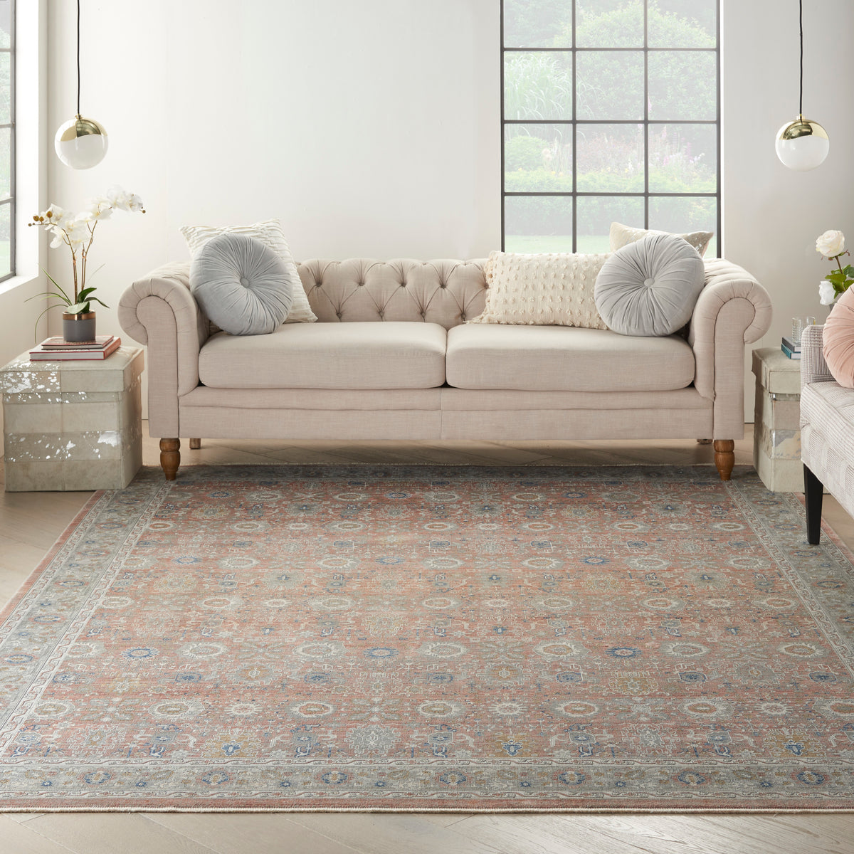 Starry Nights STN12 Blush Rug - room scene