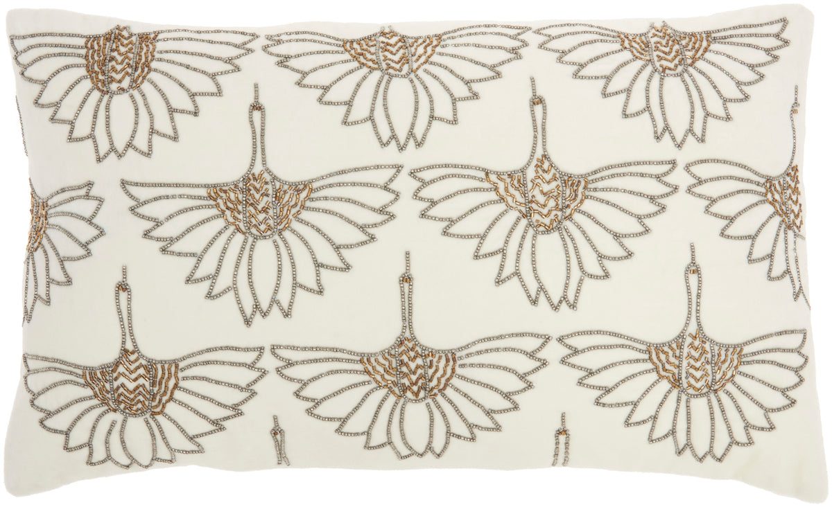 Sofia AZ534 Ivory 12" x 20" Throw Pillows