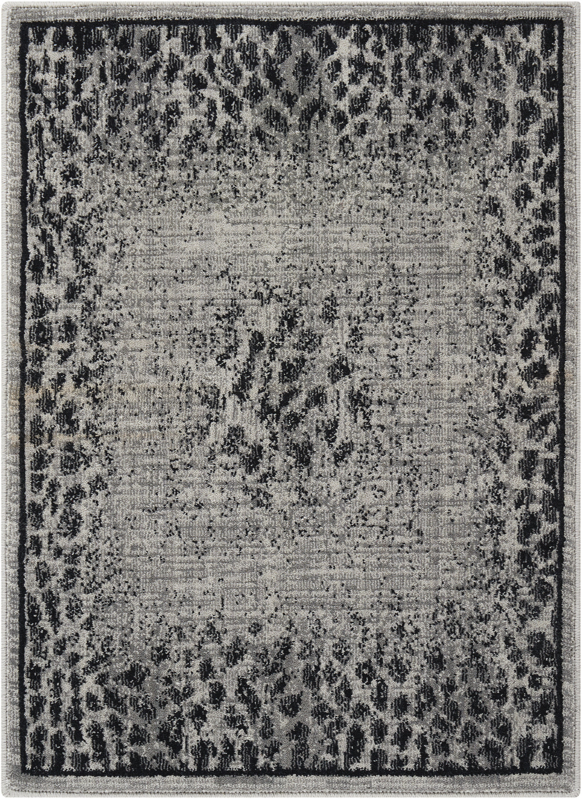 Riviera RI07 Grey Black Rug - Rectangle