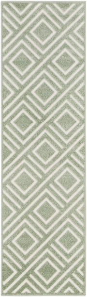 Care Free CAF03 Green Rug - Runner