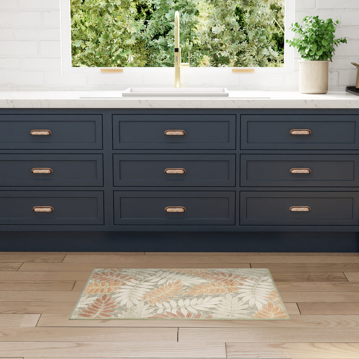 Aloha ALH18 Sage Rose Rug - room scene
