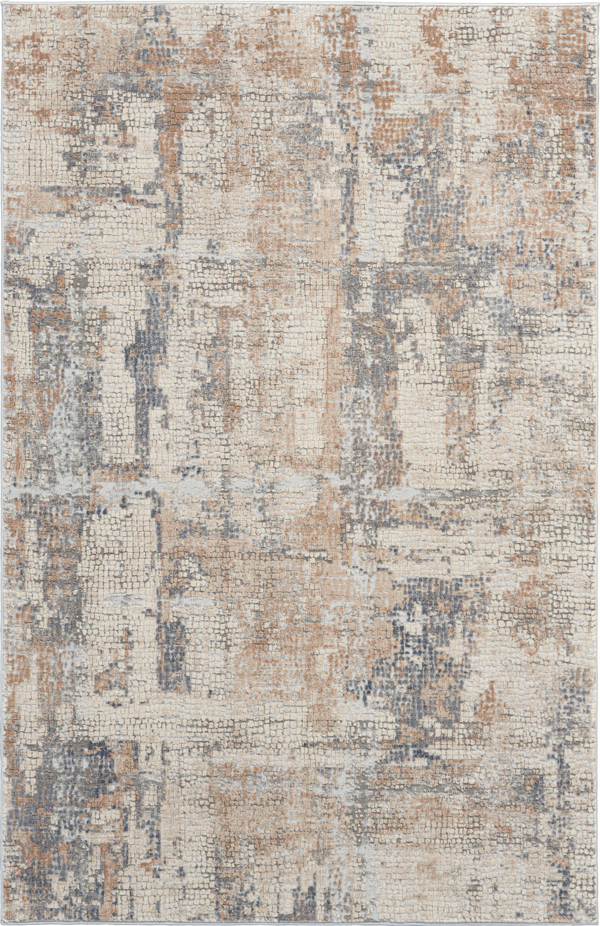 Rustic Textures RUS06 Beige Grey Rug - Rectangle