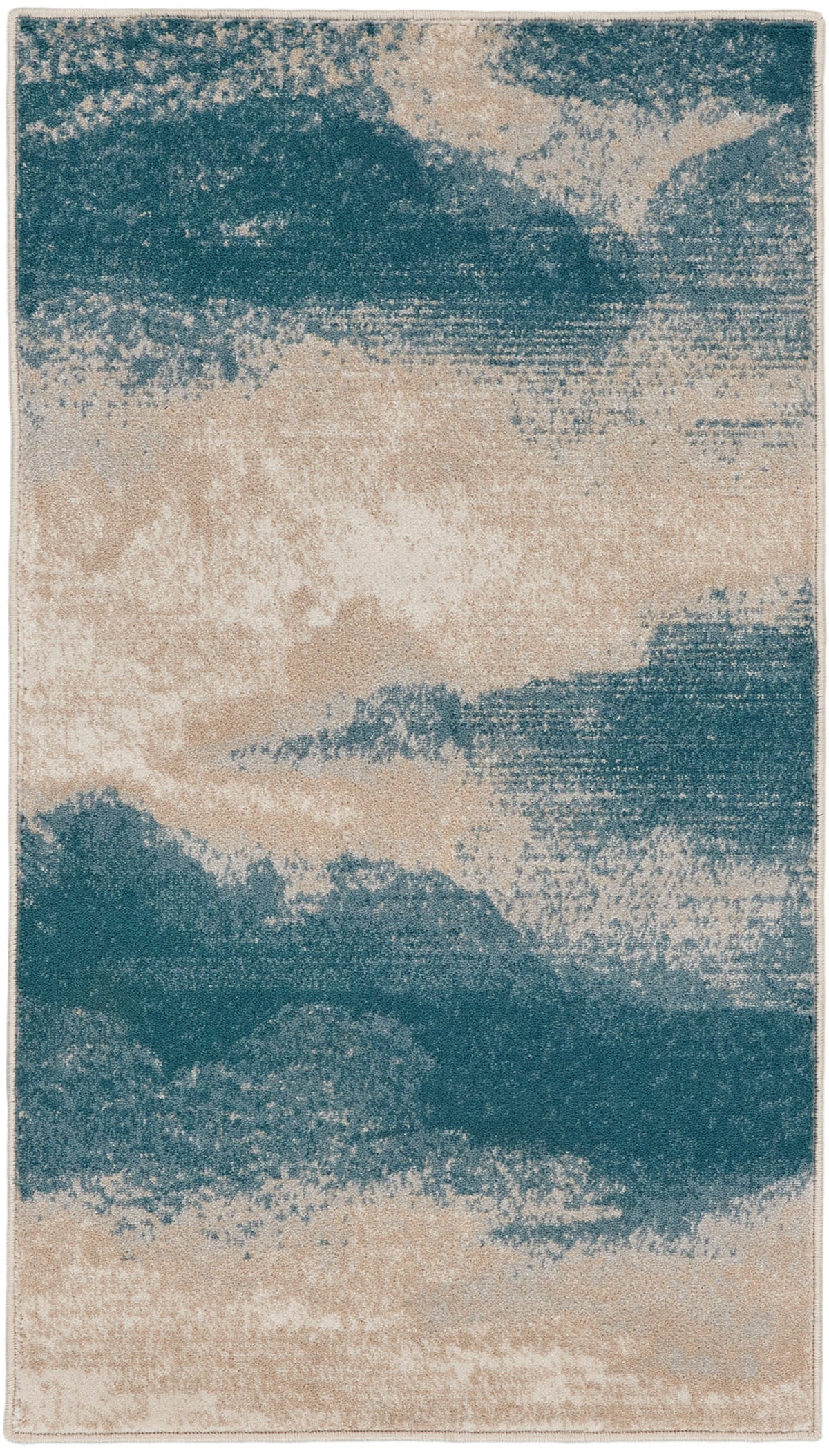 Maxell MAE06 Ivory Teal Rug - Rectangle
