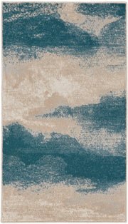 Maxell MAE06 Ivory Teal Rug - Rectangle
