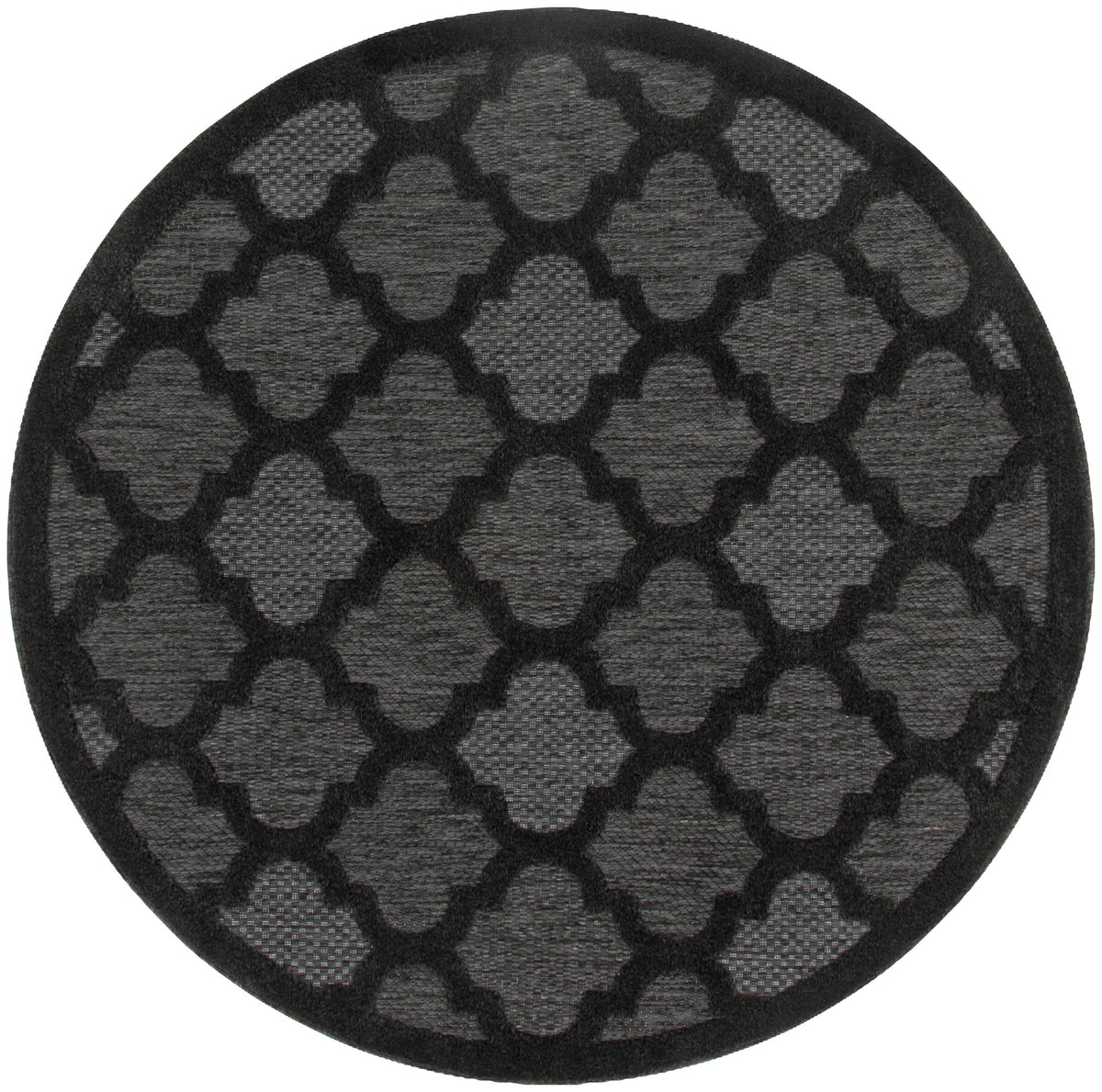 Easy Care NES01 Charcoal Black Rug - Round