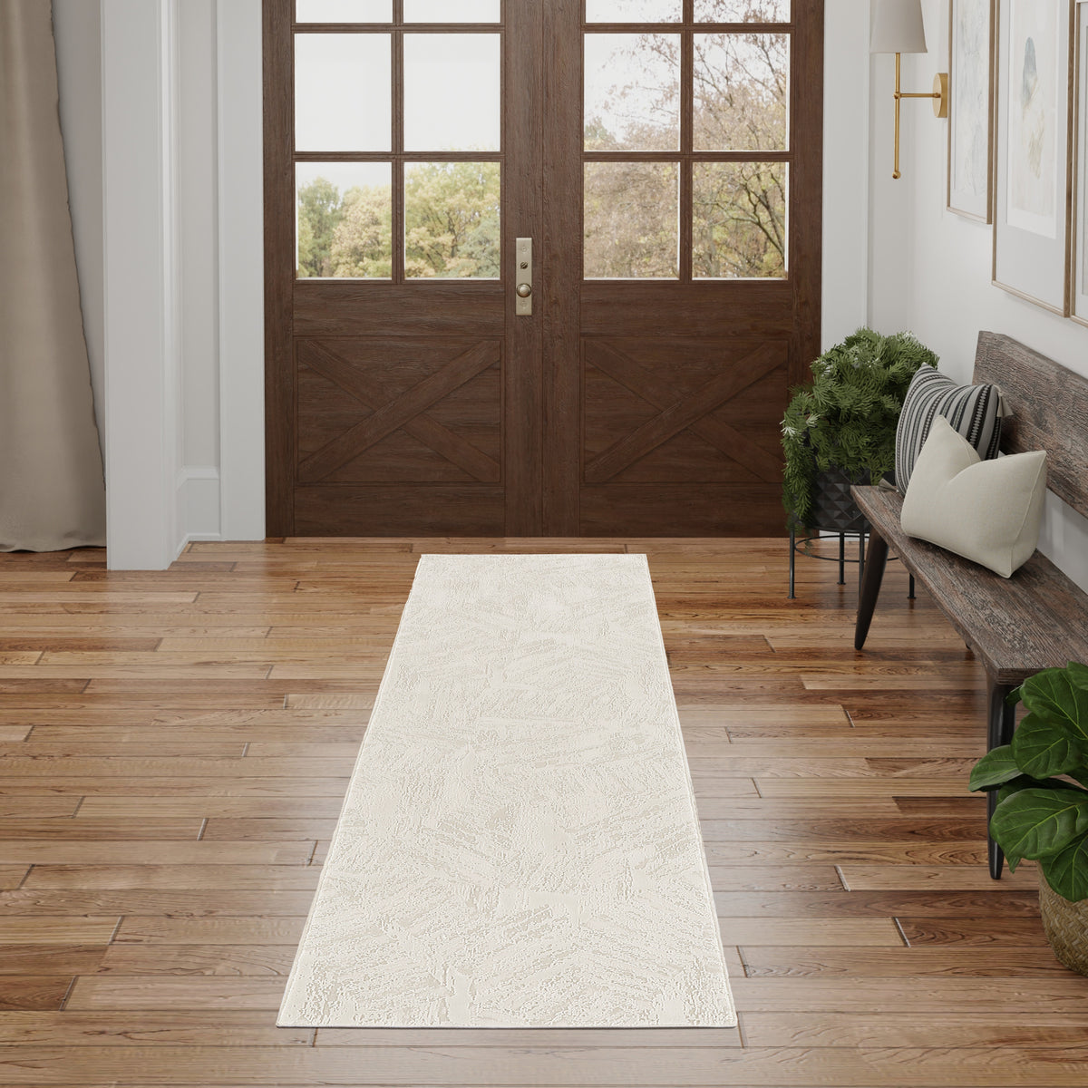 Desire DSR06 Ivory Rug - room scene