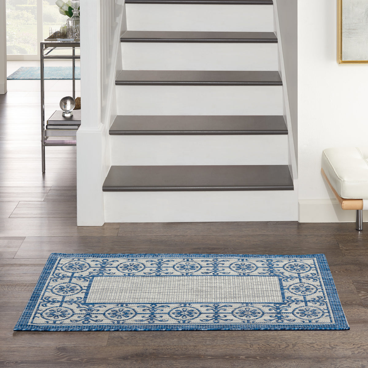 Country Side CTR03 Ivory Blue Rug - room scene