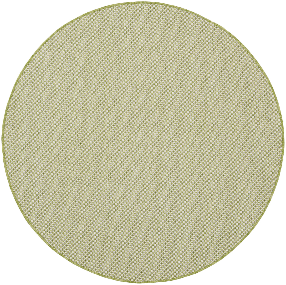 Courtyard COU01 Ivory Green Rug - Round