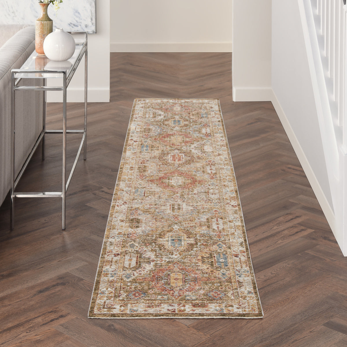 Sahar SHR01 Green Rug - room scene