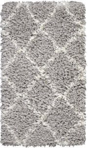 Luxe Shag LXS02 Grey Ivory Rug - Rectangle