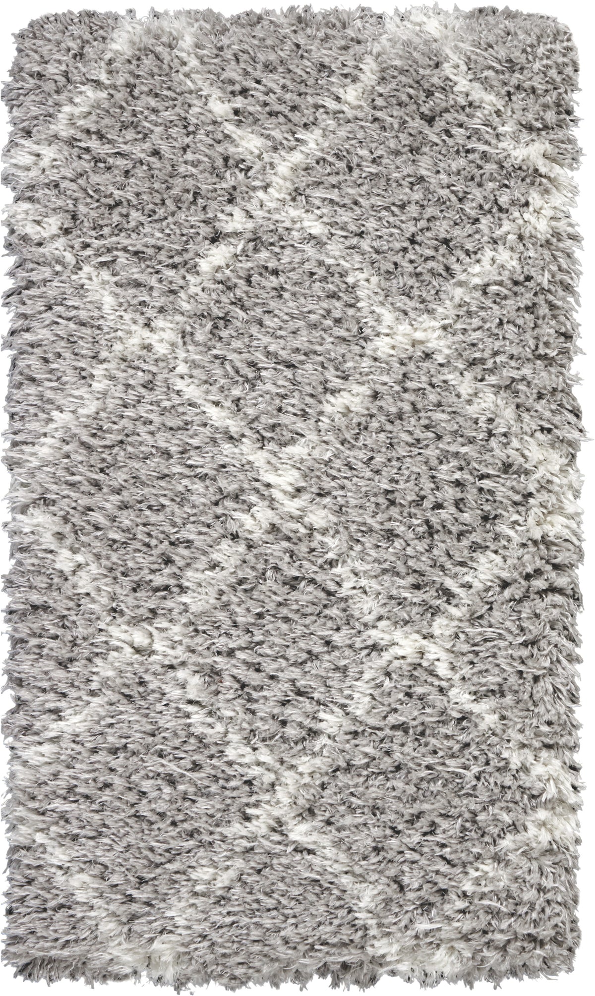 Luxe Shag LXS02 Grey Ivory Rug - Rectangle