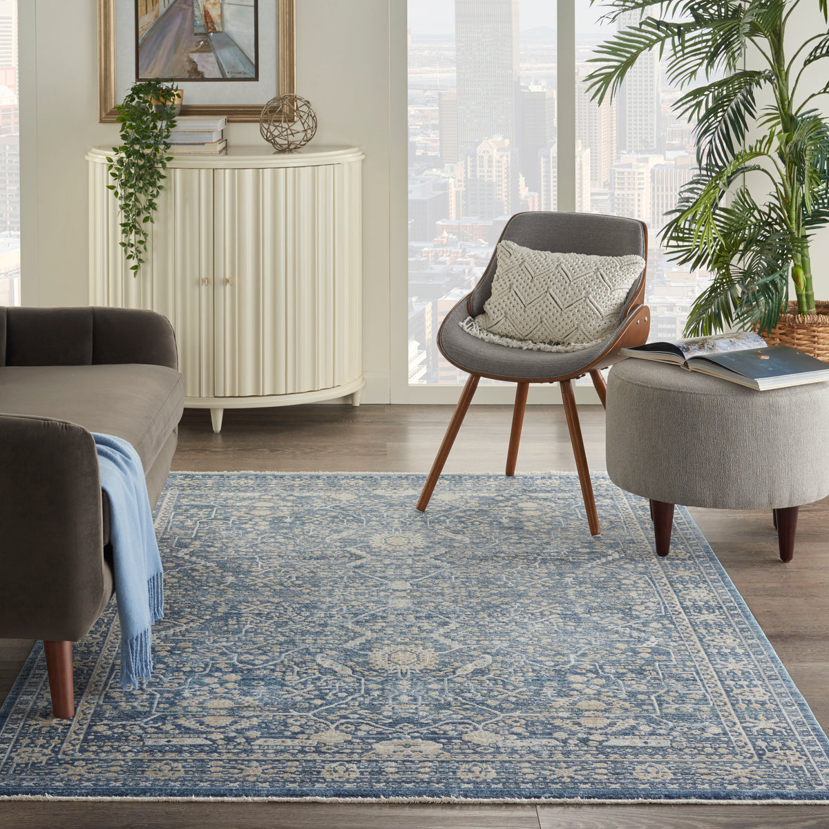 Lustrous Weave LUW03 Blue Rug - room scene
