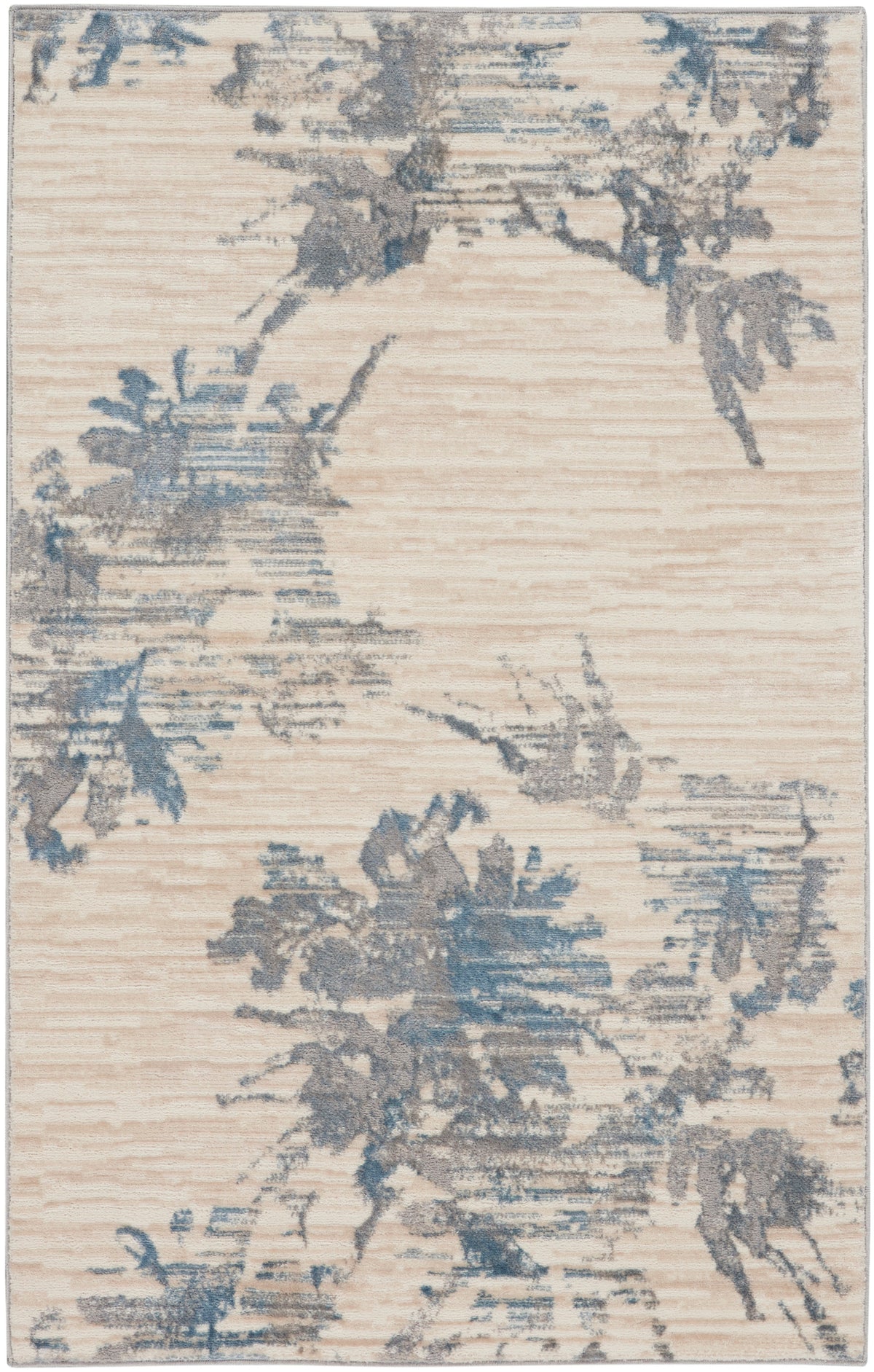 CK005 Enchanting ECH01 Ivory Grey Blue Rug - Rectangle