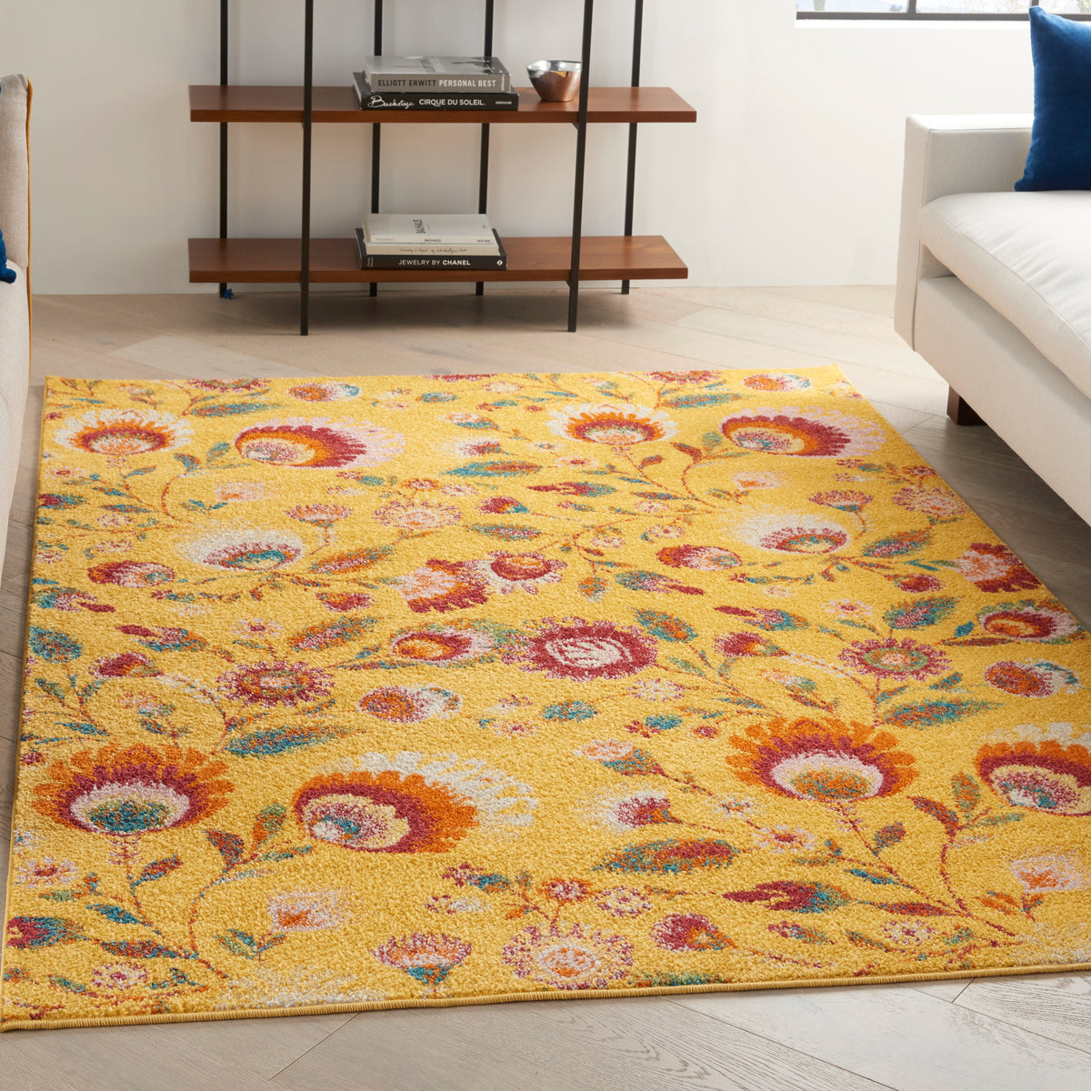 Allur ALR08 Yellow Multicolor Rug - room scene