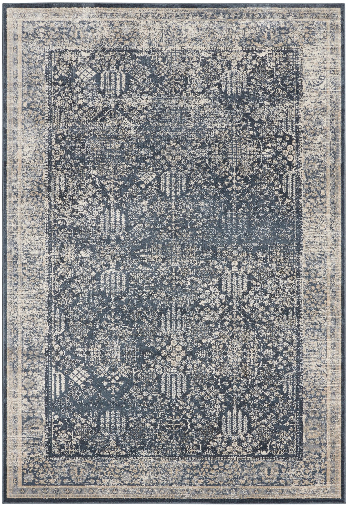 Malta MAI12 Navy Ivory Rug - Rectangle