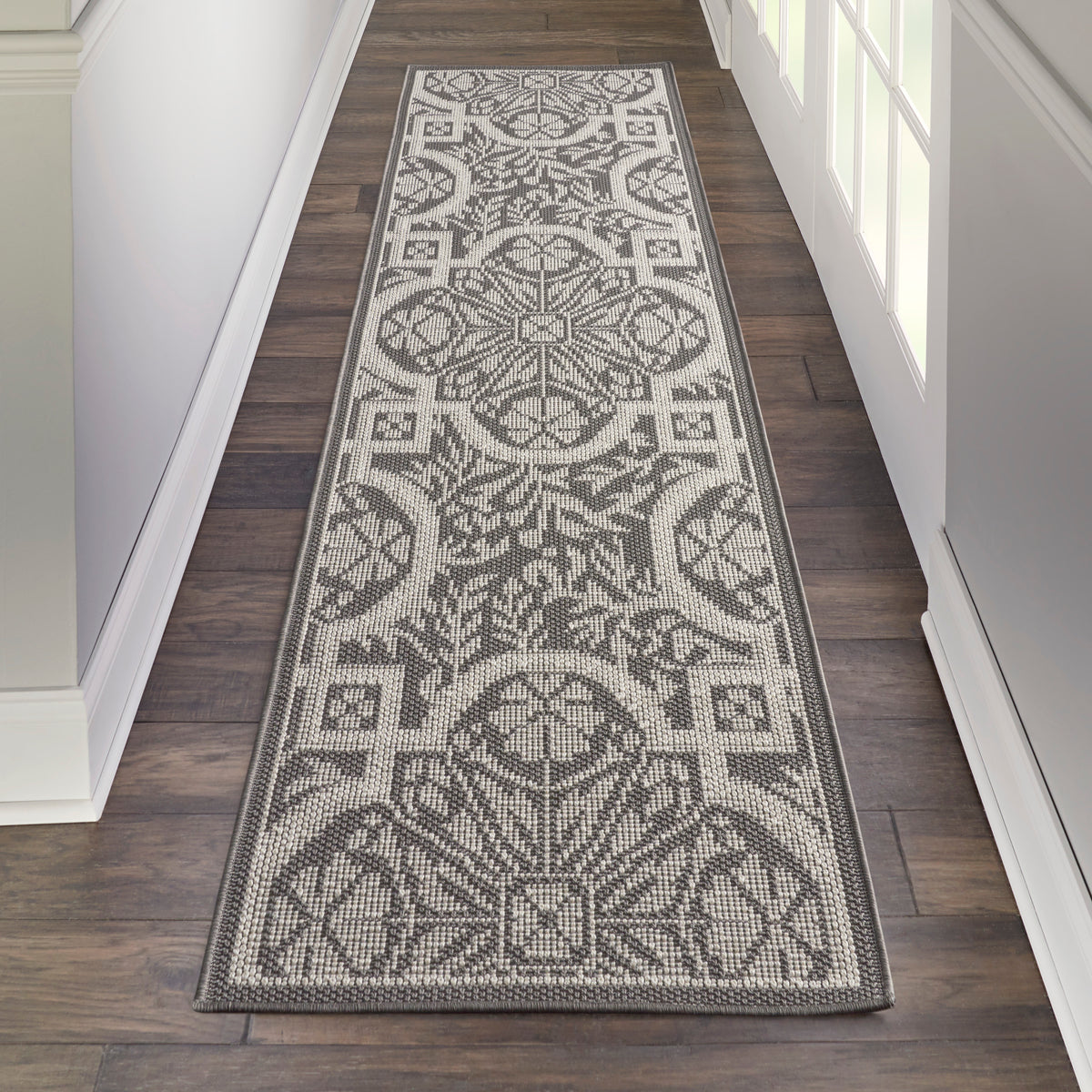 Aruba ARB02 Ivory Grey Rug - room scene