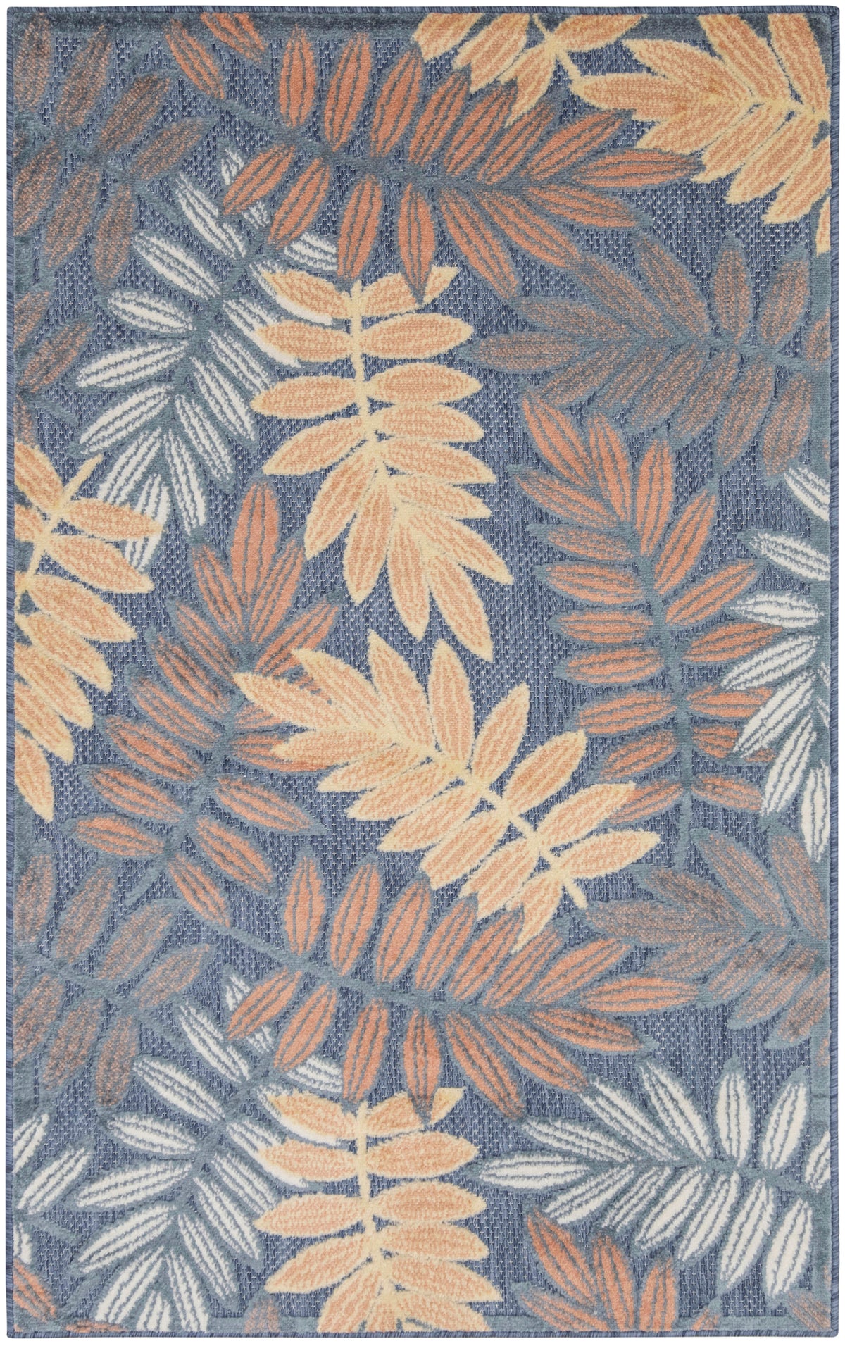 Aloha ALH18 Blue Rose Rug - Rectangle