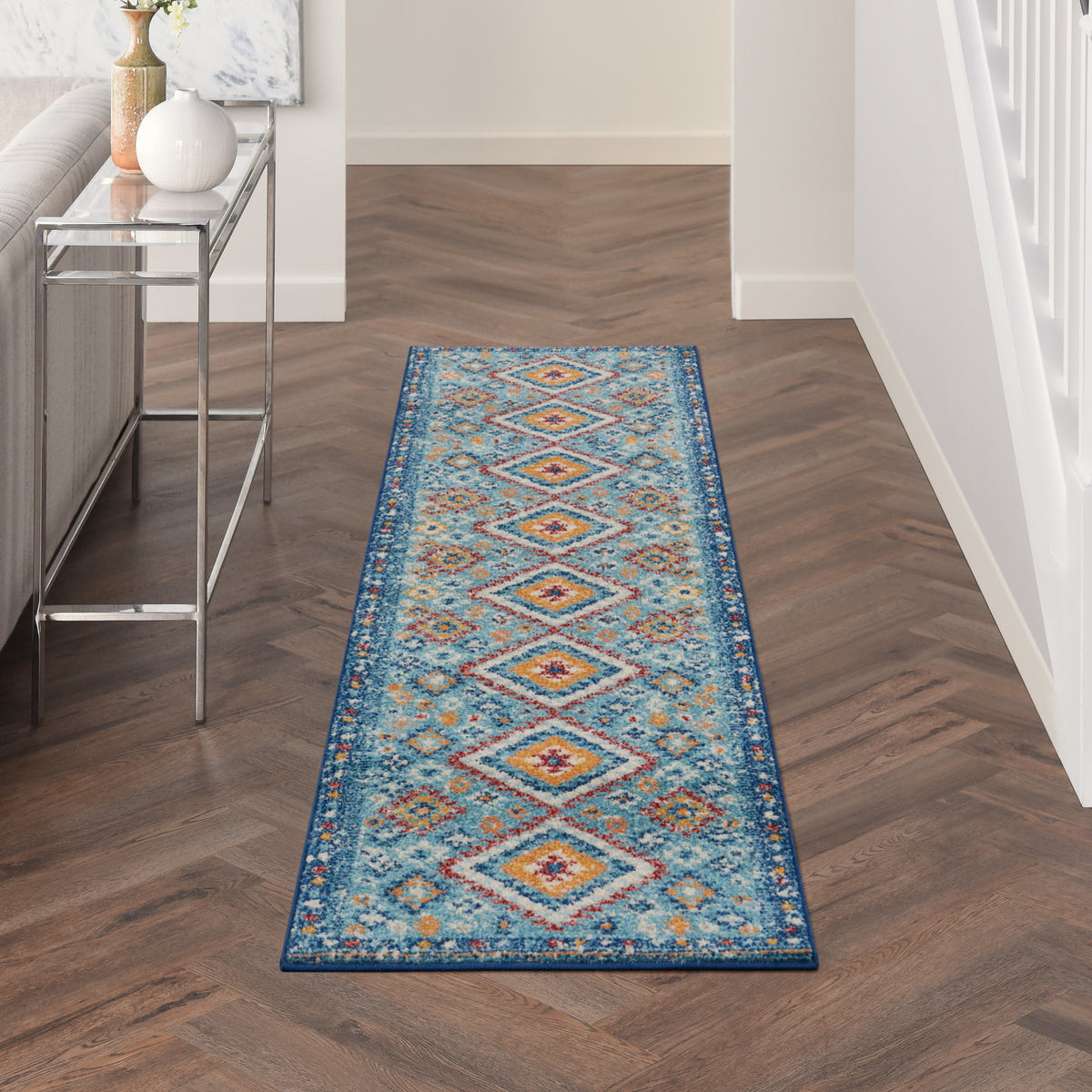 Passion PSN47 Blue Multicolor Rug - room scene