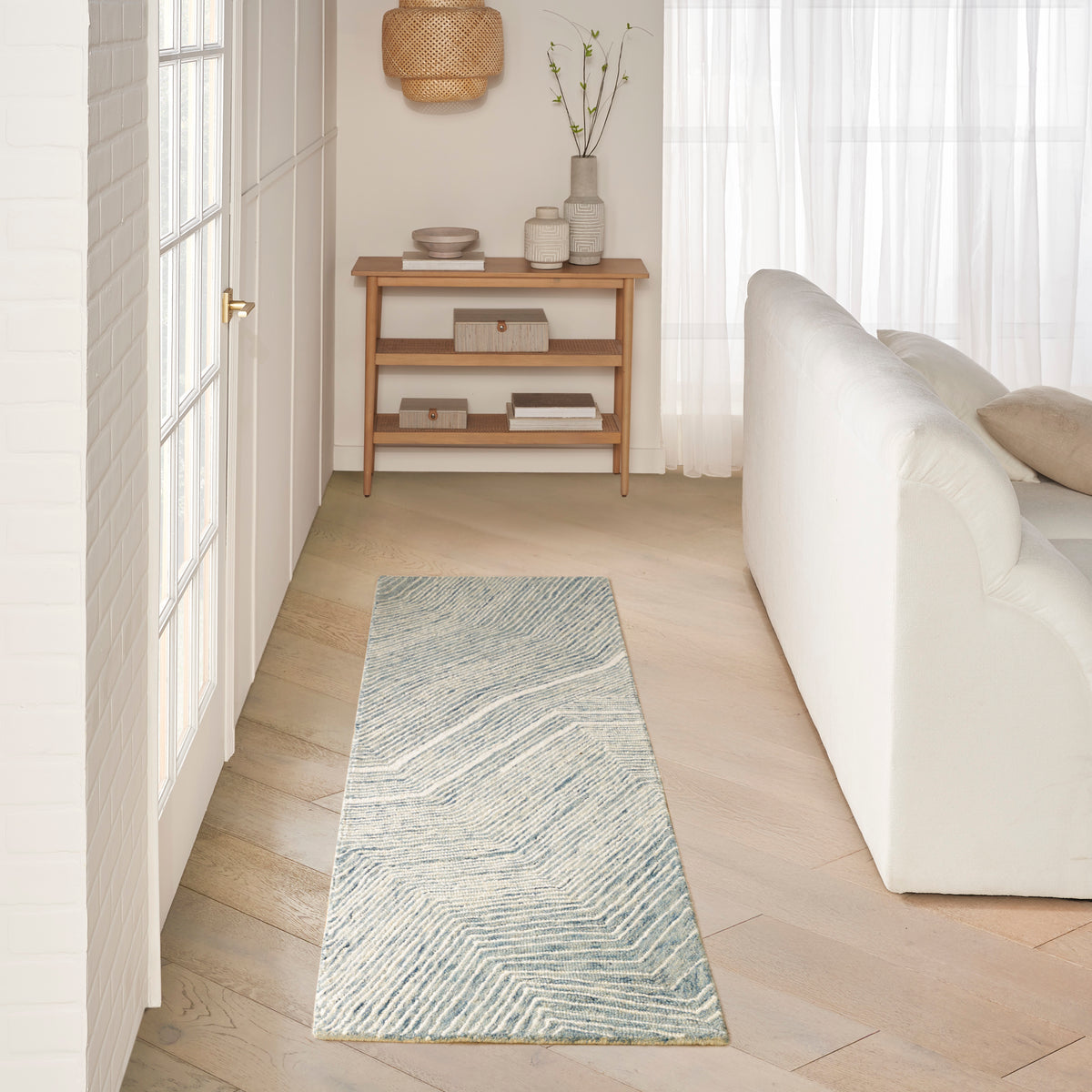 Pure Angles ANG01 Ivory Blue Rug - room scene