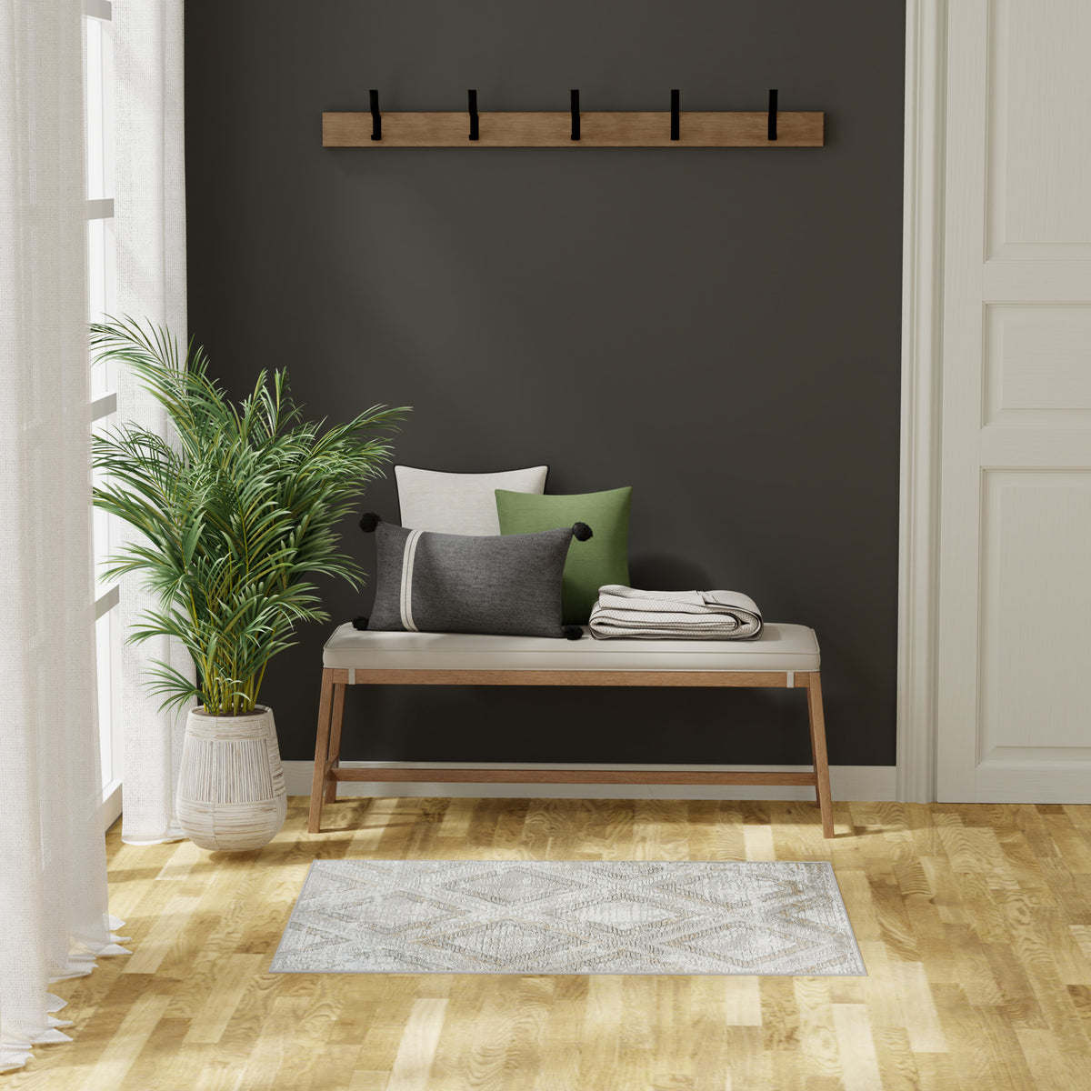 Dekor DEK05 Grey Rug - room scene