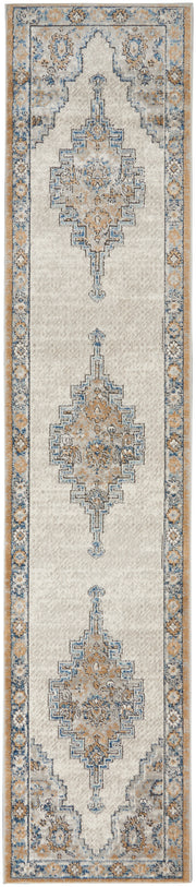 Quarry QUA09 Grey Light Blue Rug - Runner