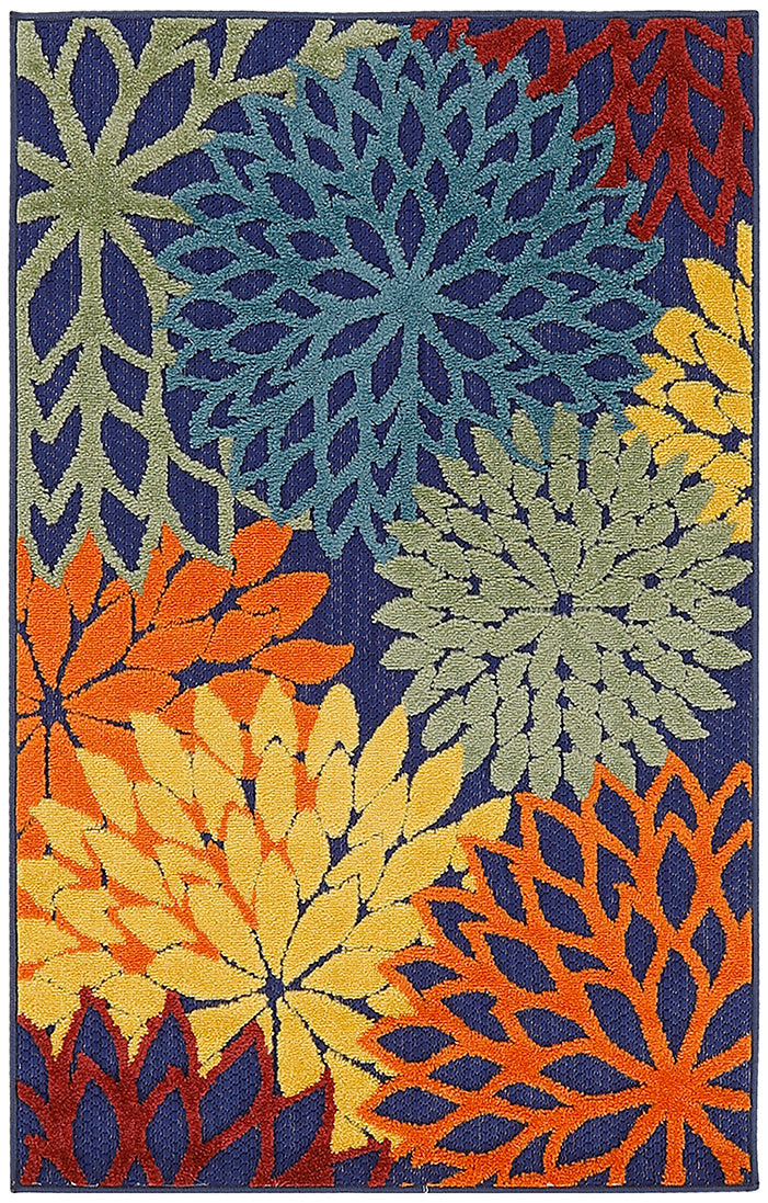 Aloha ALH05 Navy Multicolor Rug - Rectangle