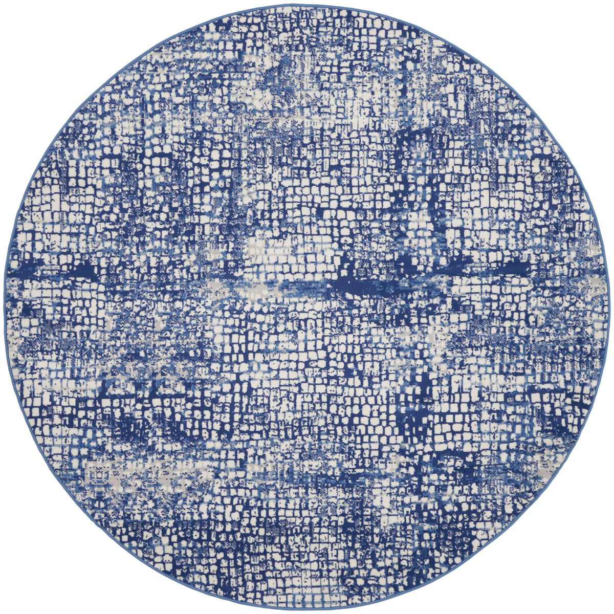 Whimsicle WHS07 Ivory Navy Rug - Round