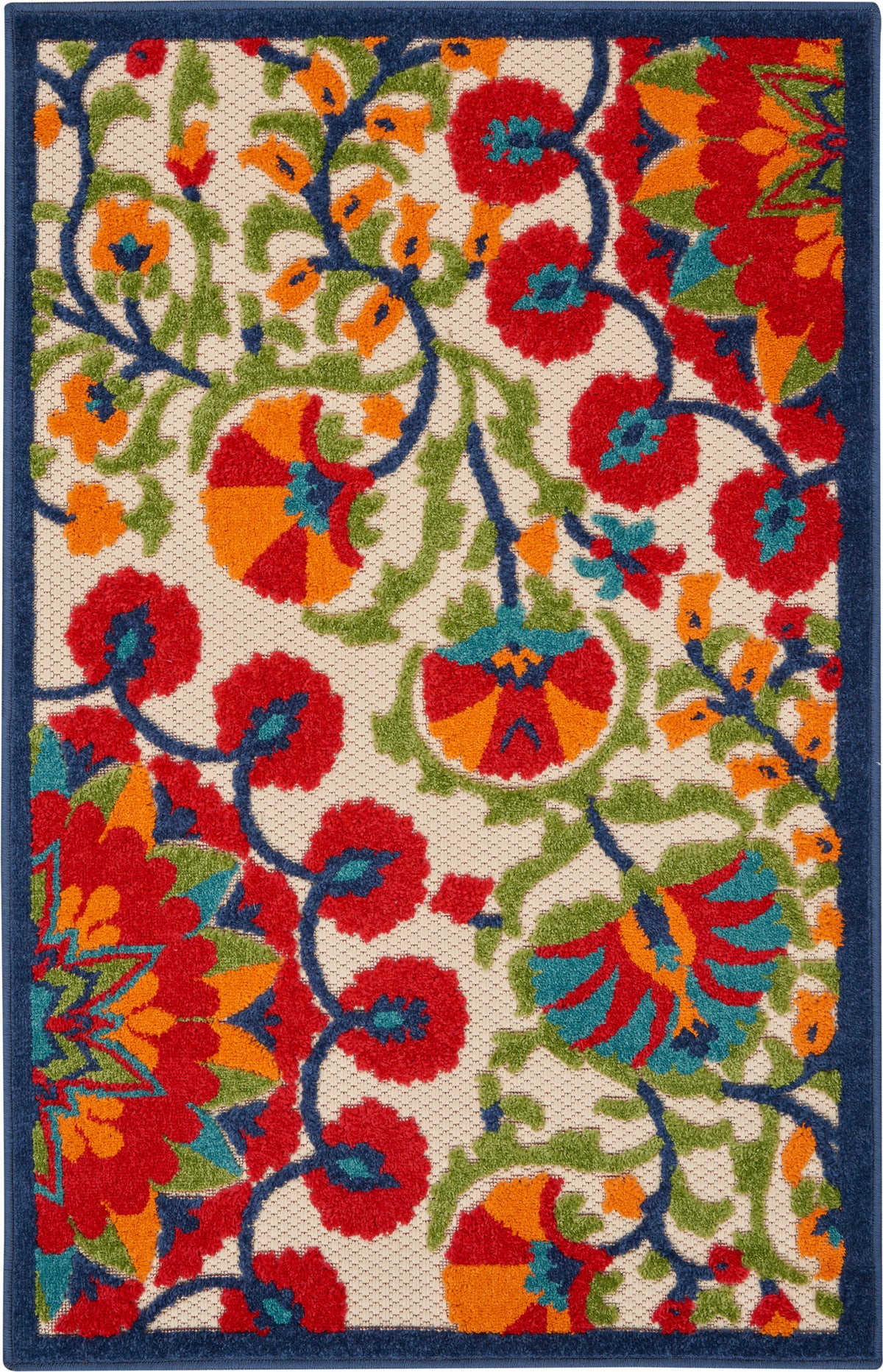 Aloha ALH20 Red Multicolor Rug - Rectangle