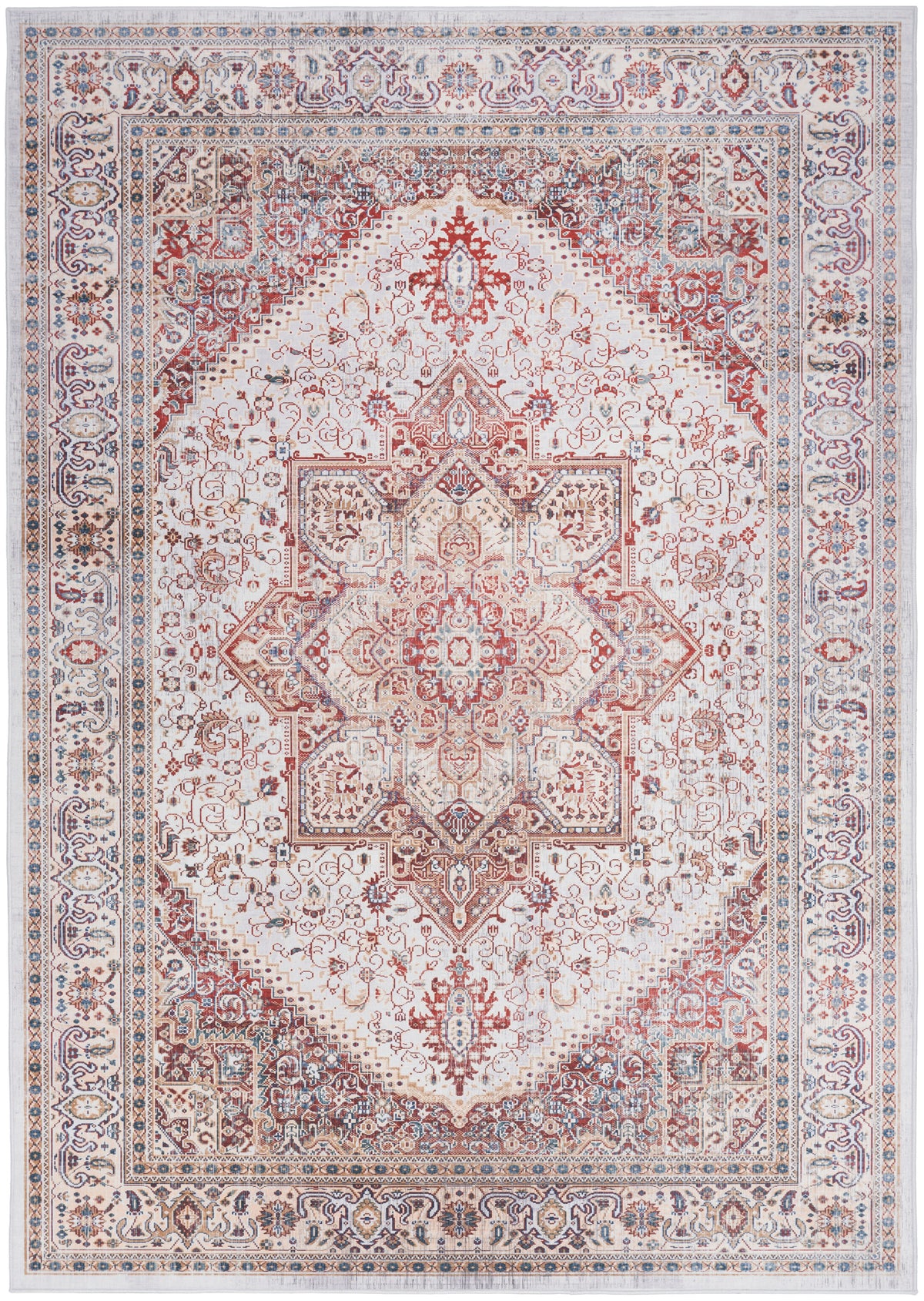 Vintage Home VNH01 Ivory Red Rug - Rectangle