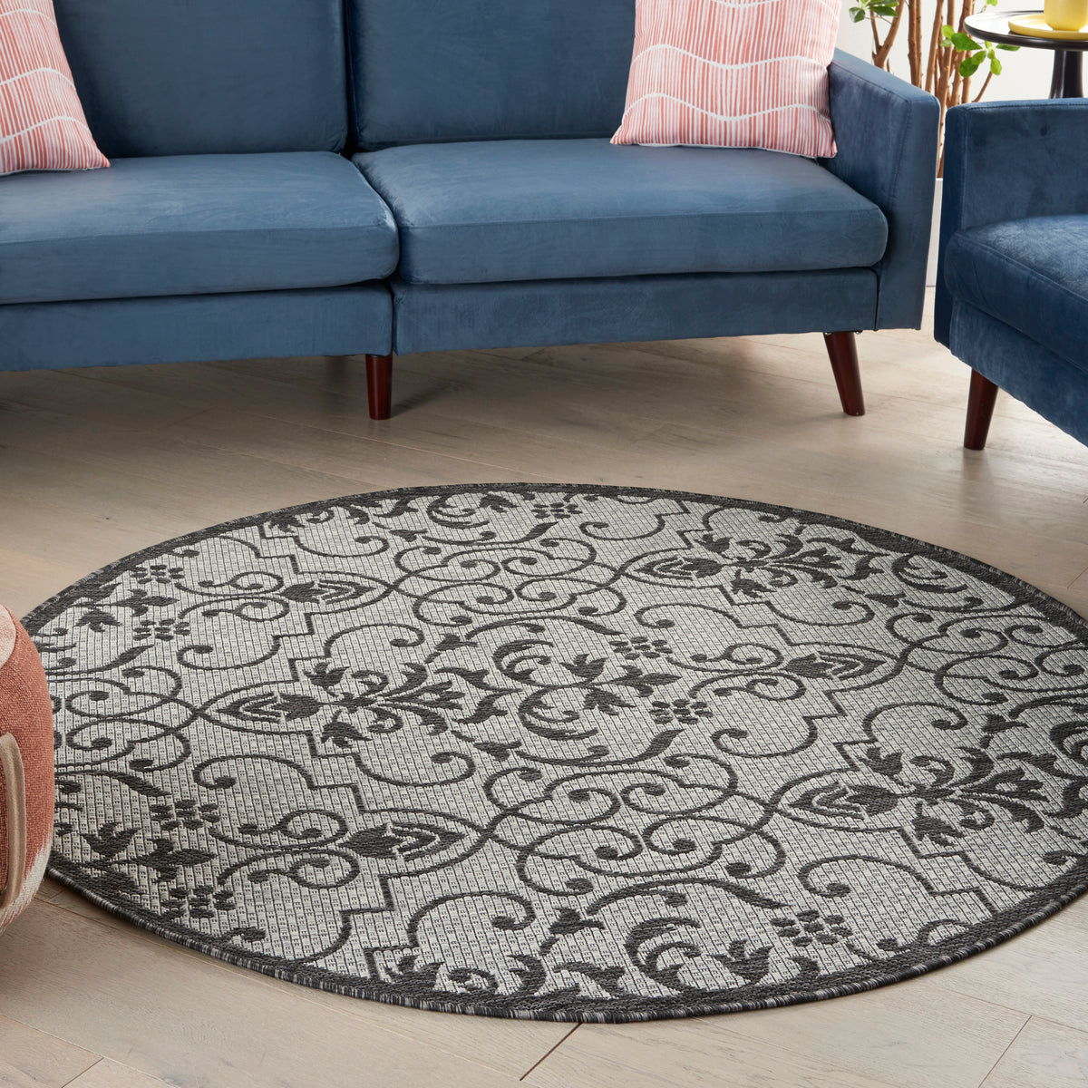 Country Side CTR04 Ivory Charcoal Rug - room scene