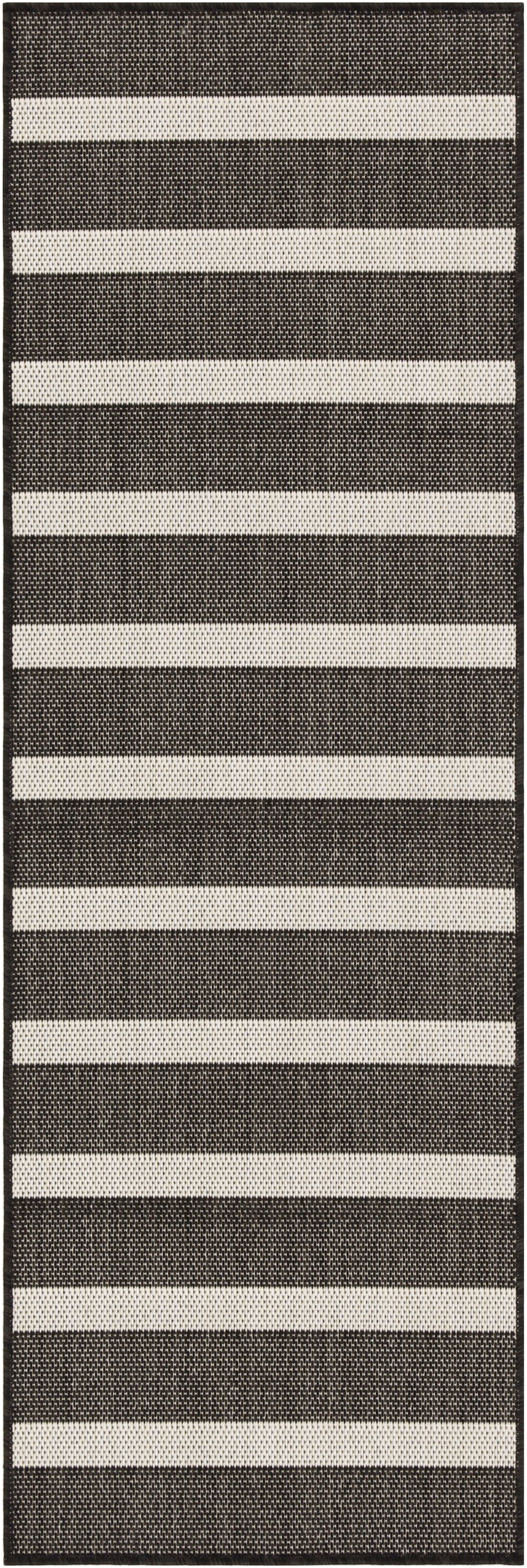 Positano POS03 Black Ivory Rug - Runner