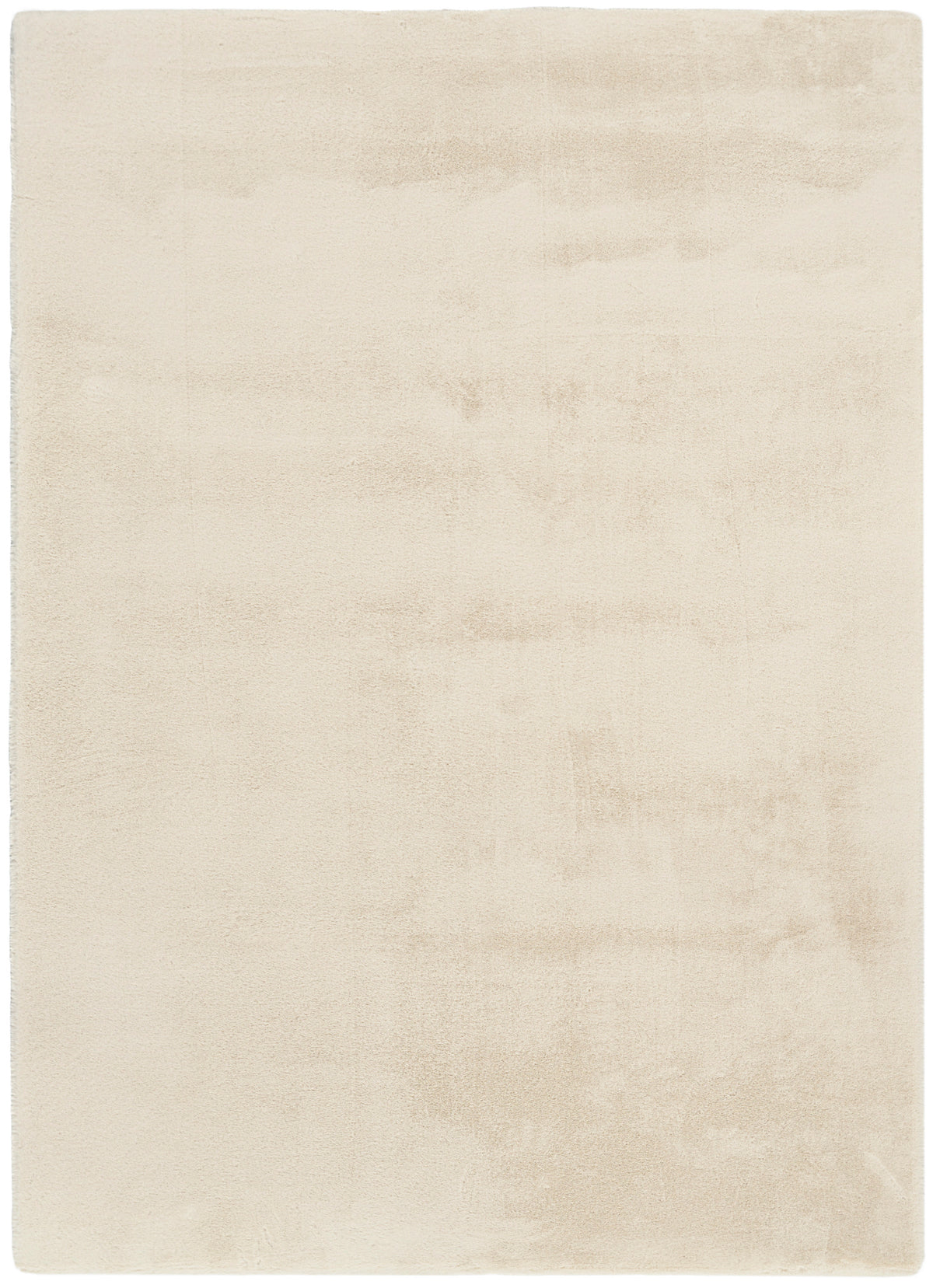 Soft Plush Rabbit Fur SFF01 Beige Rug - Rectangle