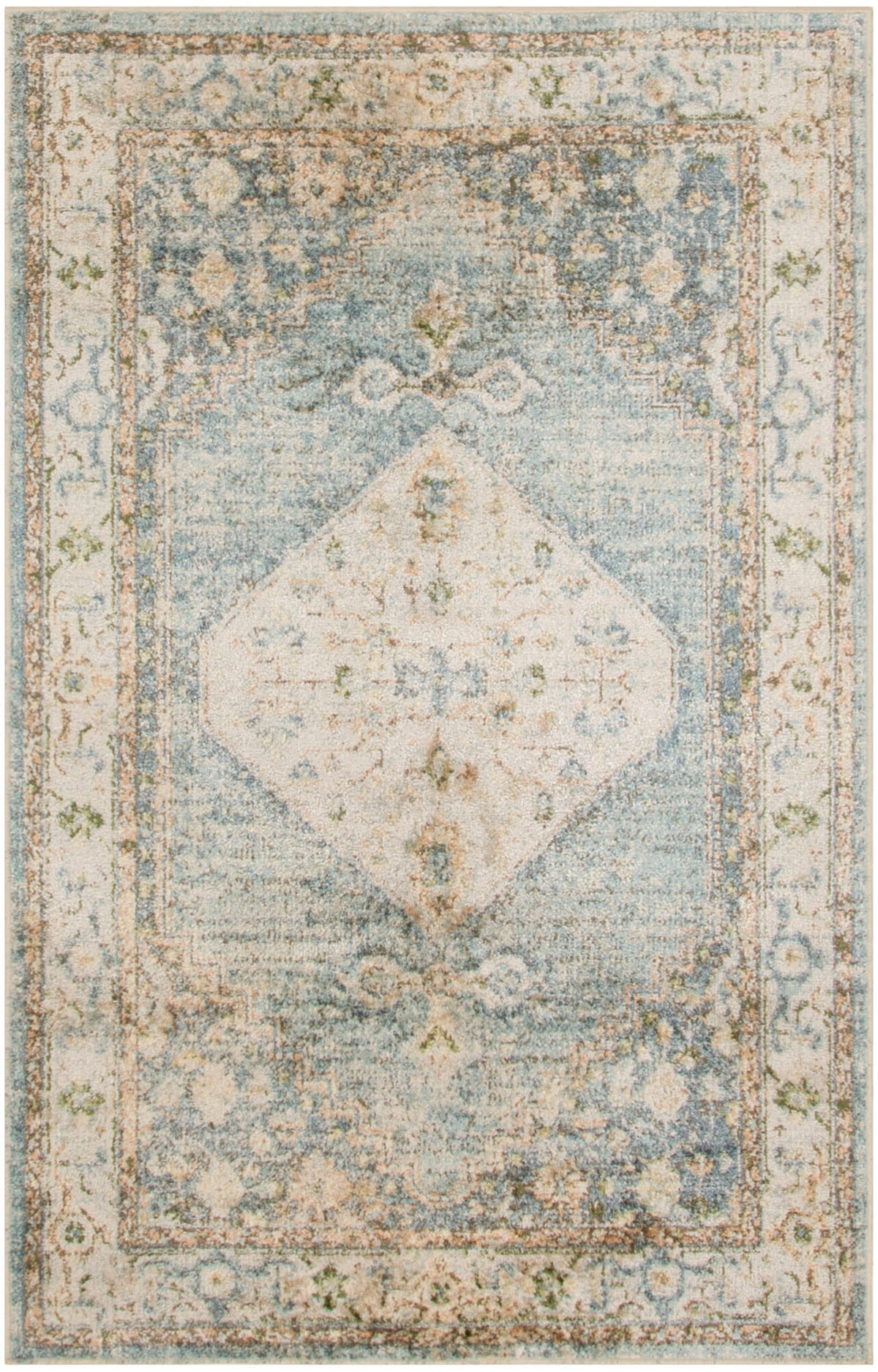 Astra Machine Washable ASW11 Silver Blue Rug - Rectangle