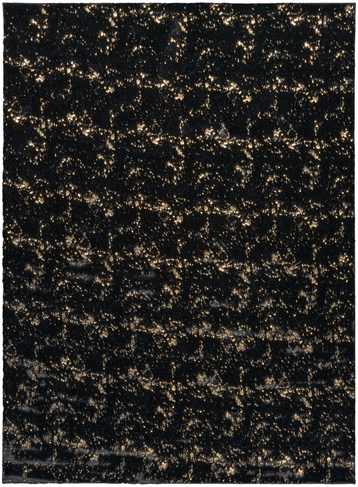 Cozy Shimmer CSH01 Black Gold Rug - Rectangle