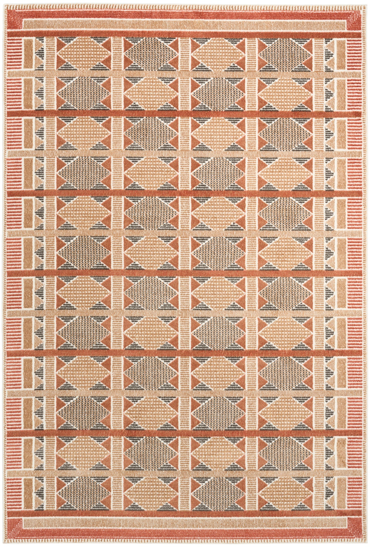 Nordic NRC06 Rust Multicolor Rug - Rectangle